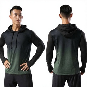 Meilleure Vente – T-shirt Décontracté à Manches Longues pour Homme, Séchage Rapide, Respirant, Extensible, Couleur Dégradée, pour Sport et Travail, en Satin Uni - Product Image 3