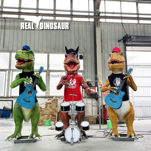 Exhibiciones de Dinosaurios Animatrónicos de Dibujos Animados con Música Personalizada para Parques de Diversiones, Bandas de Animatrónicos de Fibra de Vidrio y Metal para Interiores/Exteriores, Centros Comerciales - Product Image 5