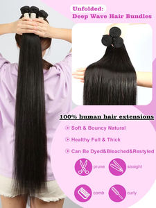 Ventes en gros de mèches de cheveux humains vierges non traités, qualité 10A, cuticules alignées, extensions de cheveux brésiliens de type vison, fournisseur - Product Image 2