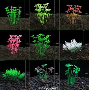 Décoration de paysage aquatique de simulation, ornements pour aquarium, plante d'aquarium en plastique de 12 cm pour aquarium - Product Image 5