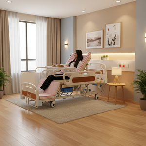 Cama Médica Manual para Cuidado en el Hogar con Función <span class=keywords><strong>de</strong></span> Giro, Fácil <span class=keywords><strong>de</strong></span> Operar para Cuidadores Domésticos - Product Image 1