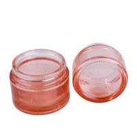 ODM Fournisseur ODM Usine RUIPACK Usine OEM Peinture personnalisée Pot en verre rose 15ml 20ml 30ml 50ml 100ml Pot de crème cosmétique en verre avec couvercle doré