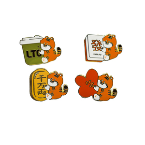 Pin de solapa de tigre de esmalte duro de alta calidad, pin de solapa con palabras de buena suerte, pin de solapa para regalo de cumpleaños, fabricación de pines de solapa - Product Image 4