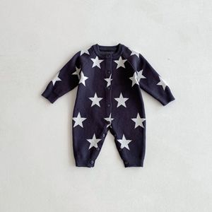 Abiti autunnali e invernali <span class=keywords><strong>per</strong></span> tutine da bambina in stile coreano tuta da gattonare in maglia neonato in cotone - Product Image 5