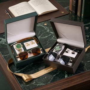 Set <span class=keywords><strong>de</strong></span> Reloj para Hombre en Caja <span class=keywords><strong>de</strong></span> Regalo, Reloj, <span class=keywords><strong>Gafas</strong></span> <span class=keywords><strong>de</strong></span> <span class=keywords><strong>Sol</strong></span>, Cuentas <span class=keywords><strong>de</strong></span> Oración, Gemelos, Set <span class=keywords><strong>de</strong></span> 4 Piezas en Caja <span class=keywords><strong>de</strong></span> Regalo BXY - Product Image 4