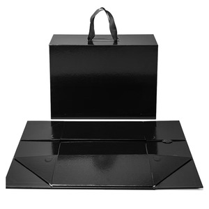 Caja de Cartón Plegable para Regalos y Ropa con Logotipo Personalizado, Caja de Embalaje Rígida con Asa de Cinta, Forro de Esponja y Laminación Mate - Product Image 5