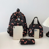 Japanse stijl fruitprint kersen dames studenten casual frisse stijl middelbare school reisrugzak lente polyester rits