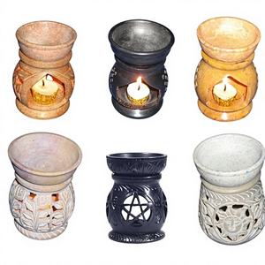 <b>Aroma</b> Oil Burner & Fragrance <b>Diffuser</b> Indian Soapstone Home Decoration - Product Image 1