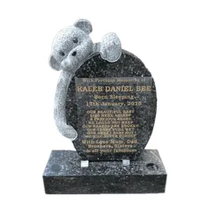 Cheap Price Teddy Bear Child Design Free Tombstone Headstone For Baby Graves