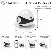 KI-gesteuerter Intelligenter Haustier-Roboter mit Kamera, 5000mAh Akku, HD-Überwachung, Sprachinteraktion, Automatischer Patrouille, Selbstaufladung und Hinderniserkennung