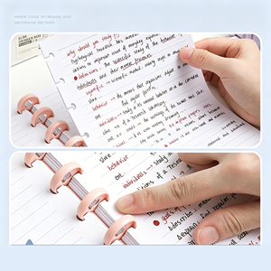 Carnet <span class=keywords><strong>de</strong></span> planification à anneaux 2026 Mushroom Ring A5/B5, 80 feuilles, papier 100g, couverture PP, journal/agenda pour le bureau <span class=keywords><strong>et</strong></span> l'école - Product Image 3