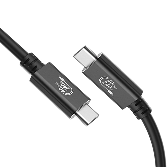 Customized PD Quick Charge USB 4.0 Type C Cord 0.5M 1M 1.8M USB C To C Charger Cable