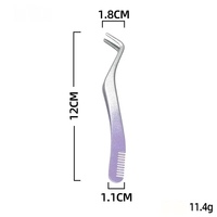 Pince à épiler professionnelle 2-en-1 en acier inoxydable 430, conçue pour la pose de cils, formes variées, haute précision, outils pour extensions de cils