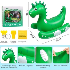 Bateau gonflable 2-en-1 de 72 pouces pour piscine, grand dinosaure, pour l'été, équipement de loisirs aquatiques gonflable - Product Image 4