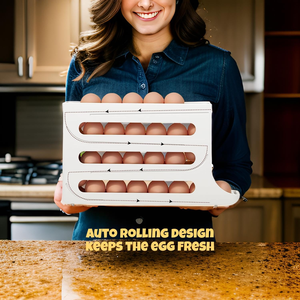 Contenedor de Huevos de Plástico con Deslizador para Refrigerador, de Cuatro Niveles, con Rodillo Automático, a Prueba de Caídas, para Encimera de Cocina - Product Image 2