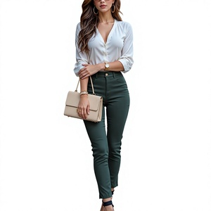 Plus Size Two-Piece Sports Running Yoga Chino Pants Quick-dry Skinny Canvas with Embroidery Eco-Friendly for <b>Women</b> - Product Image 1