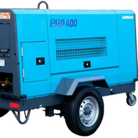 Compresseurs d'air portables à vis de la série Airman PDS PDS400S 7bar 400CFM Compresseurs de forage à vis diesel mobiles pour l'exploitation minière