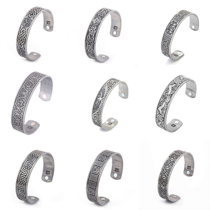 Personalizzato Vichingo di Assistenza Sanitaria Braccialetto D'argento Antico braccialetto Magnetico Per Gli Uomini Vintage Rame Antico Del Polsino Del Braccialetto Dei Monili - Product Image 6