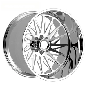 Rines Forjados de Diseño Profundo con Radios Divididos, Pulido Brillante, 22x10J 24x10J 24X12J 26x14J 6x139.7 8x170 para F350/GMC 2500HD - Product Image 1