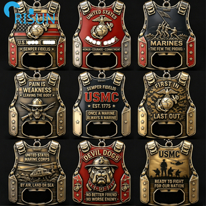 พวงกุญแจเปิดขวดรูป<span class=keywords><strong>เส</strong></span>ื้อเกราะกันกระสุนลาย<span class=keywords><strong>เส</strong></span>้นสีน้ำเงินบางๆ สำหรับทหารสุนัข K9 ทหารอากาศสหรัฐฯ ทหารเรือสหรัฐฯ ทหารนาวิกโยธินสหรัฐฯ ผู้รบรุ่นเก่า - Product Image 1