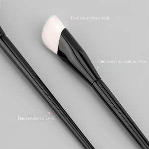Nouveau <span class=keywords><strong>pinceau</strong></span> correcteur pour les doigts, en laine fine et <span class=keywords><strong>l</strong></span>égère, sans poudre, <span class=keywords><strong>pinceau</strong></span> pour le pouce, motif clair pour les sillons lacrymales, manche en métal Dongguan, pour le visage - Product Image 3