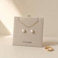 Carte d'insertion personnalisée en velours pour bijoux 8,5x8,5 cm, support de présentation pour boucles d'oreilles, colliers et bagues, plaque en tissu pour emballage de pochette ou boîte