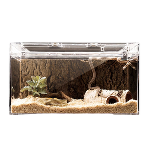 Boîte d'alimentation solide PC transparente conception de plateau en plastique moderne pour différents reptiles lézards araignées hamsters - Product Image 1