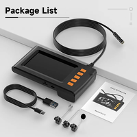 Endoscope à écran IPS 8mm 4.3 ''Caméra étanche HD1080P Câble rigide Inspection Voiture Endoscope industriel 2600mA