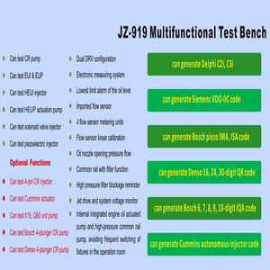 Multifunction Tester <strong>Bench</strong> JZ919 <strong>test</strong> diesel Fuel Injection Pumps HEUI EUI EUP Common <strong>Rail</strong> <strong>Injectors</strong> - Product Image 2