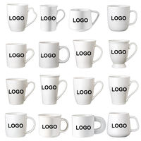 Tasses à sublimation en céramique blanche vierge avec logo personnalisé, tasses à café en céramique, tasses à latte pour café, cappuccino, chocolat chaud