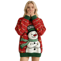 Pull de Noël moche personnalisé 2026 pour couple, tricoté, unisexe