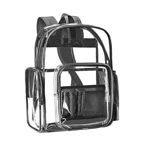 OEM Custom Heavy Duty <b>Clear</b> <b>Backpack</b> Stadium Approved PVC for School Work Sport Travel - Product Image 2