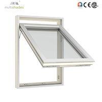 Fenêtre à auvent moderne certifiée NFRC, multi-panneaux, à ouverture battante, à persiennes, pour usage extérieur, idéale pour villas et cuisines, efficacité énergétique, vente en gros