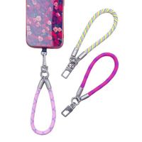 Dragonne de poignet en paracorde tressée à la main avec porte-clés en alliage de zinc, anti-perte, mousqueton pivotant à 360°, résistante à l'usure, pour téléphone et sac
