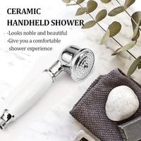 Mitigeur de bain avec douchette, style victorien traditionnel, robinet de remplissage de baignoire, à poser sur le rebord, double poignée croisée