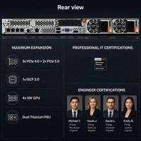 Serveur rack 1U Lenovo ThinkSystem SR645 V3 neuf avec double processeur AMD EPYC, 6 To de mémoire TruDDR5 6400 MHz, 16x EDSFF NVMe, 4x GPU pour l'analyse des données