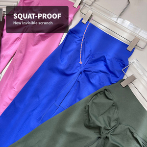 CIYING Vente en gros Leggings évasés sans couture à taille haute pour femme, avec effet froncé invisible, style V-Cross, coupe bootcut, pour le yoga - Product Image 3