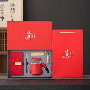 Set de Regalo de Lujo Rojo para Año Nuevo 2025, Set de Regalo Promocional Empresarial, Regalo para Clientes VIP y Amigos, Ofertas de Cuadernos para el Black Friday, Caja de Regalo - Product Image 2