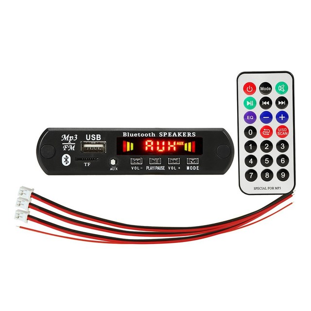 12V 2x25W Bluetooth 5.0 MP3 Player Amplifier Decoder Board Car Audio
