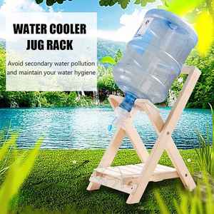 Soporte Multifuncional para Jarra de Agua de Bambú Moso, Estante de Madera Maciza para Almacenamiento de Jarra de Agua, Estante Resistente para Dispensador de Agua - Product Image 2