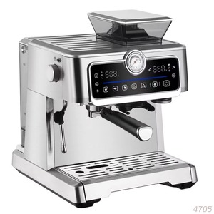 Máquina de Espresso Comercial Semiautomática Bean to Cup de 1350W con Contenedor de Granos de 200g y Molinillo Integrado, Cafetera Profesional - Product Image 4
