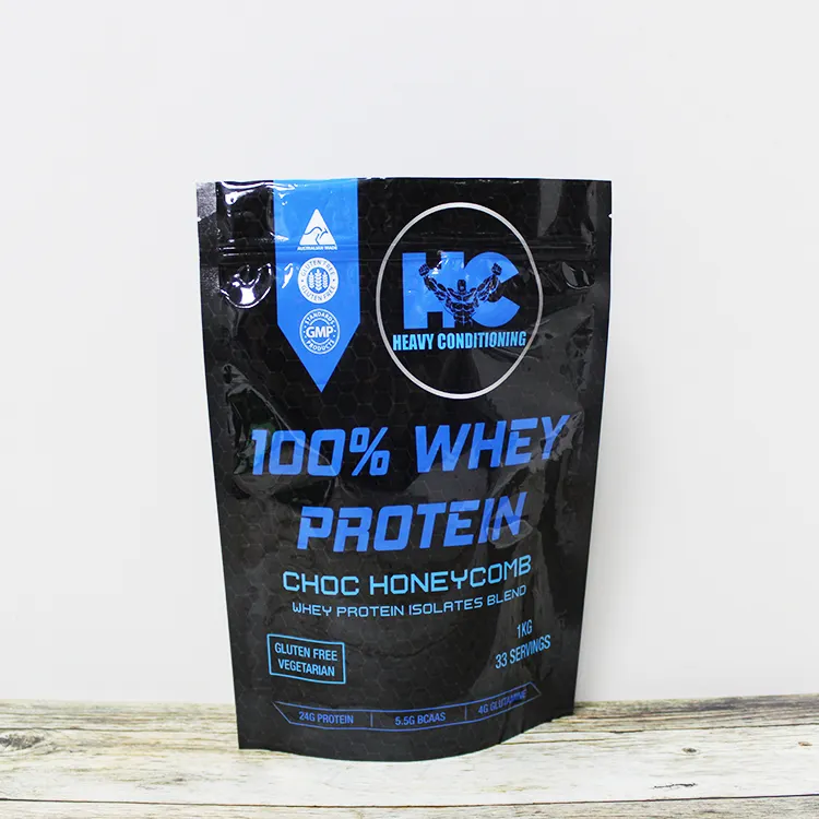 500g Protein Powder Printer Printing Customized Bag Fancy Aluminum Foil Toner Custom Logo Printed Stand Up Pouch