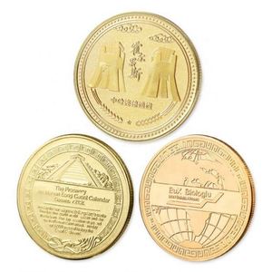 เหรียญที่ระลึกแบบกำหนดเอง ไม่มีขั้นต่ำในการสั่งผลิต ผลิตจากโลหะเคลือบทอง พร้อมพิมพ์ลายซิลค์สกรีน 3 มิติ ดีไซน์เหรียญเปล่า รับทำเหรียญที่ระลึก - Product Image 5