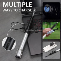 Briquet électronique rechargeable USB en métal à long cou Lovisle Tech, allumage rotatif à 360°, idéal pour les cadeaux promotionnels