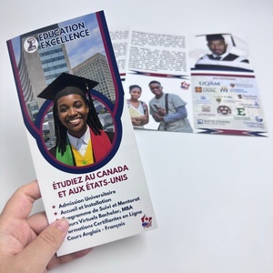 Impression de brochures tri-pliantes 285x220mm 200gsm pour salon de coiffure, pâtisserie, manuel d'utilisation, nouvelle ouverture de magasin, théâtre, ophtalmologie - Product Image 3