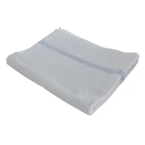 Paño de fregona de piso de algodón reciclado blanco - Product Image 1