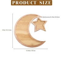 Plateau en bois artistique lune étoile Eid Mubarak fête nourriture vaisselle plateau pâtisserie Dessert présentoir Ramadan Table croissant plateau
