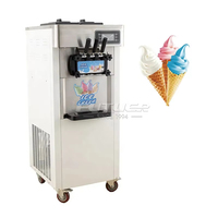 Machine à glace automatique professionnelle commerciale à 3 saveurs pour restaurants de restauration rapide et salons de thé
