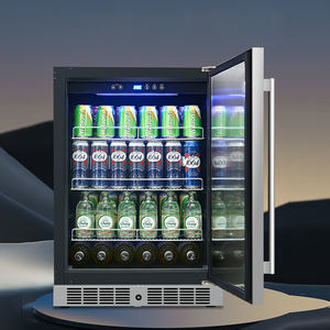 Enfriador de Vino Inteligente Compacto, Refrigerador de Bebidas de Acero Inoxidable, Refrigeradores Domésticos y Comerciales con Pantalla - Product Image 1