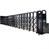 Portail Rétractable Électrique en Alliage d'Aluminium Exquis, Intelligent et Personnalisé pour Écoles, Parcs Industriels et Usines